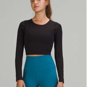 Lululemon Ebb to Street Long Sleeve Sz 8 Black